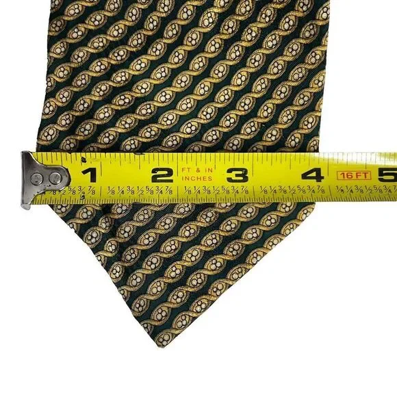 VALENTINO Garavani solid black 100% Silk tie authentic yellowformal designer